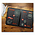 Menu Holder For 8.5 x 11 Menus, Portrait Orientation, 4-View, 9.6 x 12 Holder, Clear/Black/Silver, 10/Pack (SPLSMENU4)