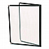Menu Holder For 8.5 x 11 Menus, Portrait Orientation, 4-View, 9.6 x 12 Holder, Clear/Black/Silver, 10/Pack (SPLSMENU4)
