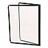 Menu Holder For 8.5 x 11 Menus, Portrait Orientation 4-View, 9.6 x 11.9, Clear/Black/Silver (SPLSMENU41PK)