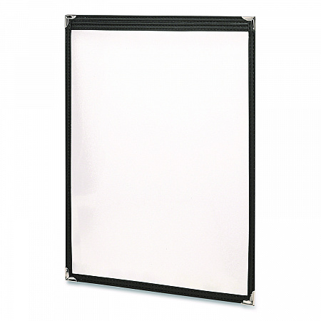 Menu Holder For 11 x 17 Menus, Portrait Orientation, 11.7 x 18, Clear/Black/Silver (SPLSMENU1117)