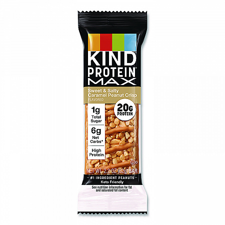 Protein MAX Bar, Sweet and Salty Caramel Peanut Crisp, 2.2 oz Bar, 12/Box (PHW43475)