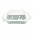 Foam Hinged Lid Containers, 3-Compartment, 8.56 x 8 x 2.76, White, Foam, 200/Carton (12092)