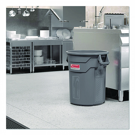 Injection Molded Utility Trash Can, 20 gal, Resin, Gray (TCU20)