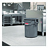 Injection Molded Utility Trash Can, 20 gal, Resin, Gray (TCU20)
