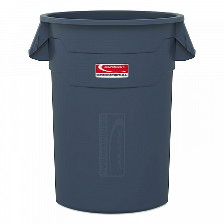 Injection Molded Utility Trash Can, 20 gal, Resin, Gray (TCU20)