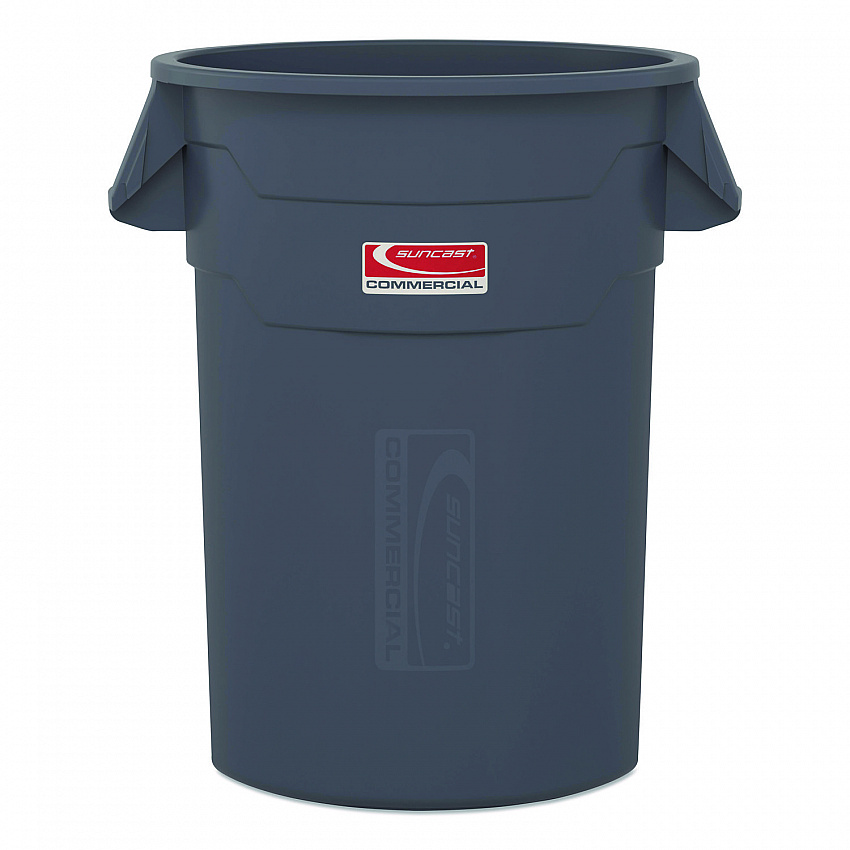 Injection Molded Utility Trash Can, 20 gal, Resin, Gray (TCU20)