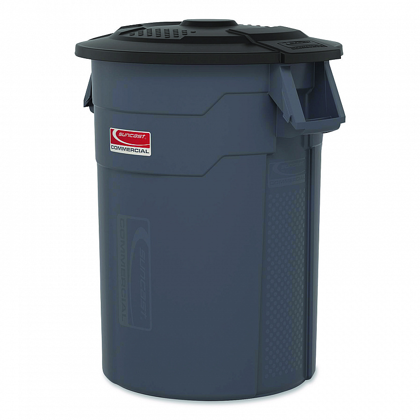 Utility Trash Can Lid for 20 gal Trash Can, 19.74" Diameter x 2.9", Black (TCU20GLIDD)