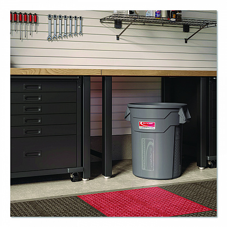 Injection Molded Utility Trash Can, 20 gal, Resin, Gray (TCU20)