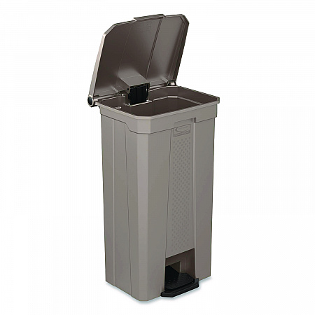 Step-On Trash Can, 23 gal, Resin, Platinum Metallic (TCST23)