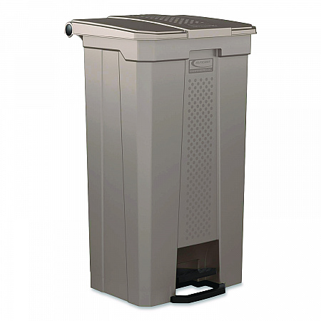 Step-On Trash Can, 23 gal, Resin, Platinum Metallic (TCST23)