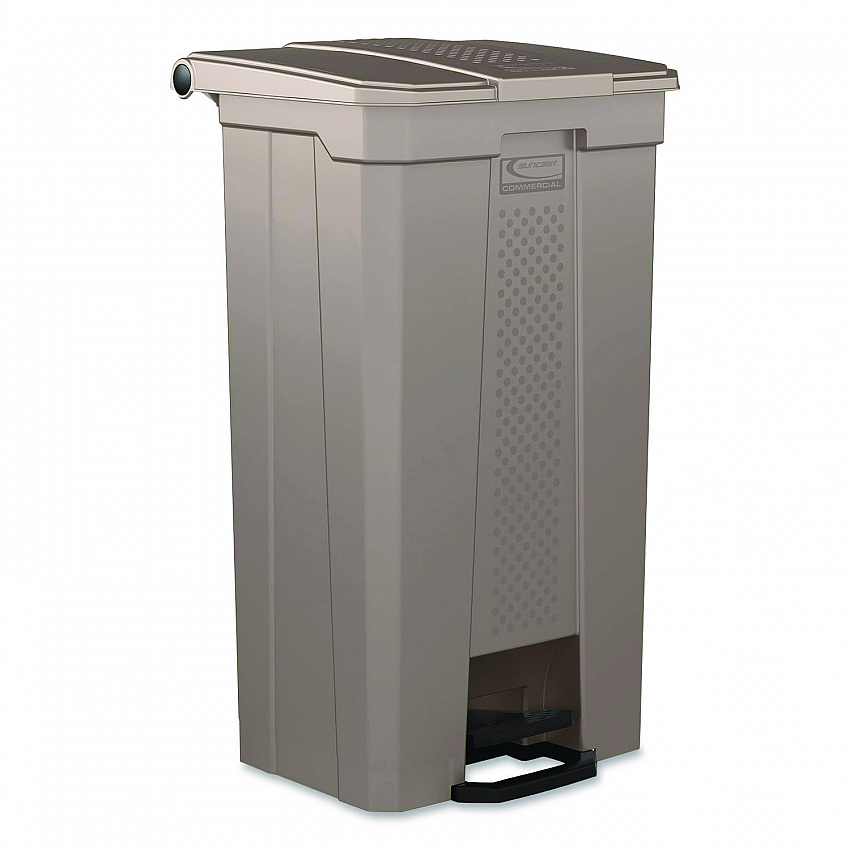 Step-On Trash Can, 23 gal, Resin, Platinum Metallic (TCST23)