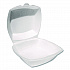 Foam Hinged Lid Containers, 6 x 6 x 3, White, Foam, 500/Carton (12175)