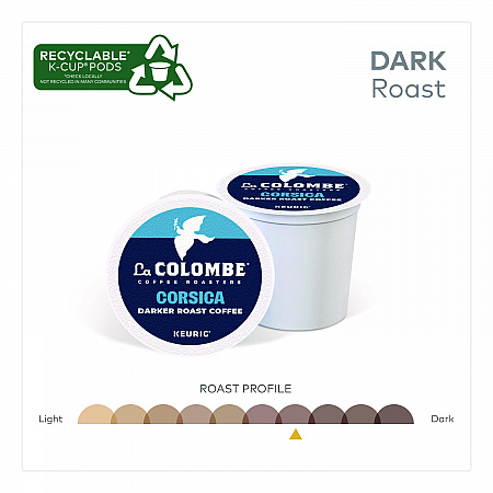 Coffee K-Cup Pods, Corsica Dark Roast, 20/Box (0328)