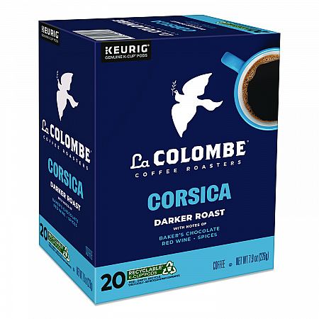 Coffee K-Cup Pods, Corsica Dark Roast, 20/Box (0328)