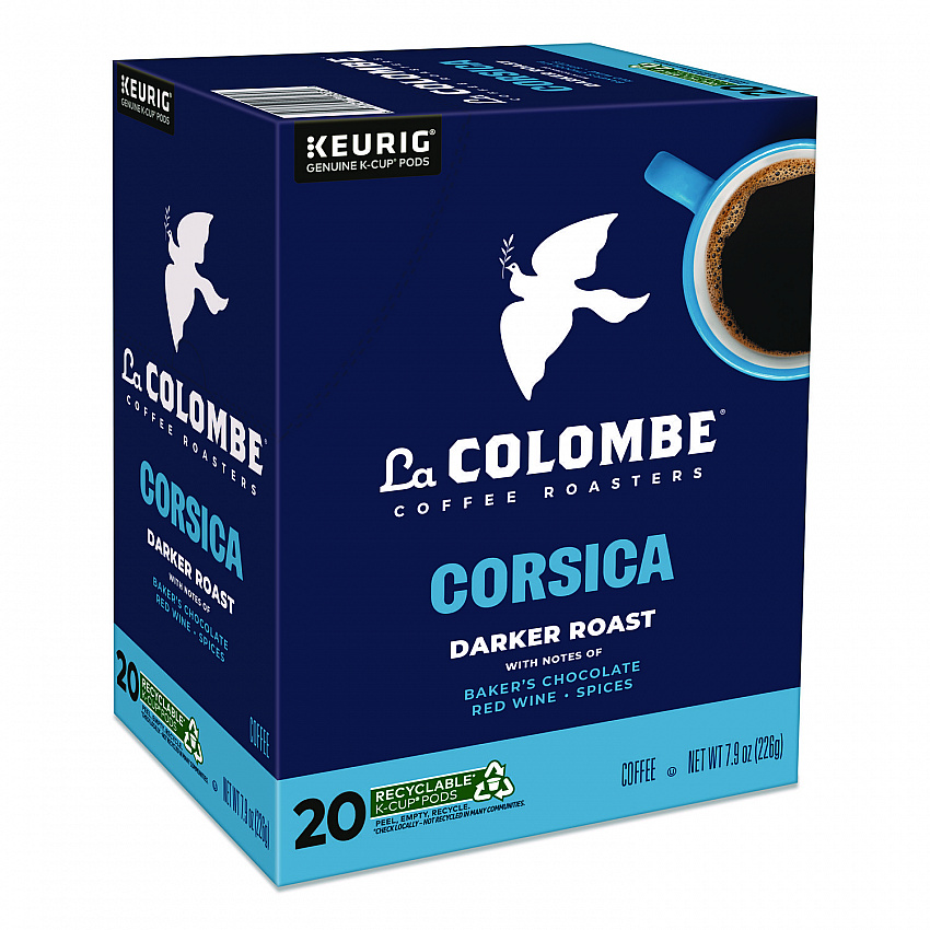 Coffee K-Cup Pods, Corsica Dark Roast, 20/Box (0328)