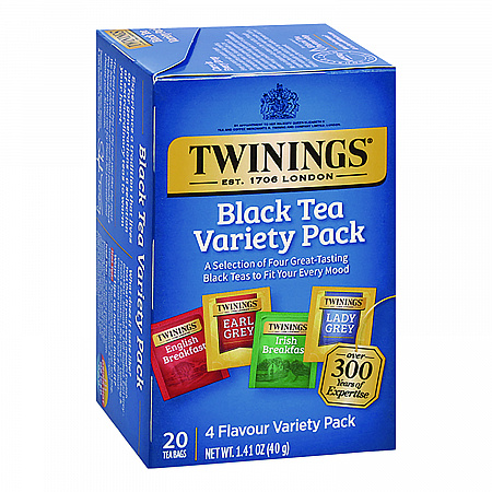 Black Tea Variety Pack, Assorted Flavors, 20/Box (TNA05320)
