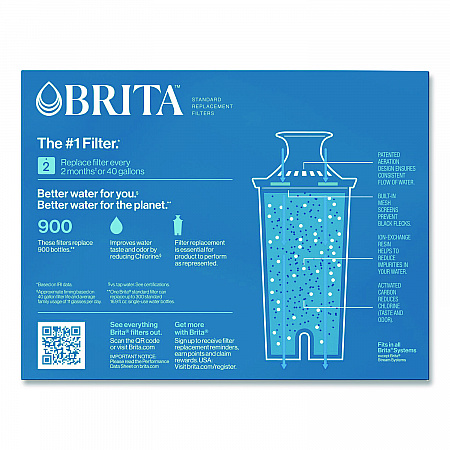 Standard Replacement Filters for Pitchers, 3/Pack, 8 Packs/Carton (35503CT)
