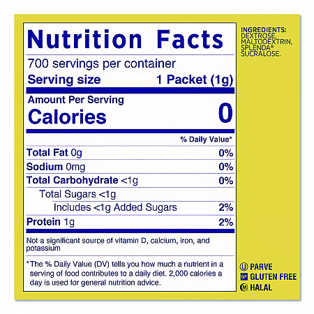 No Calorie Sweetener, 0.04 oz Packet, 2,000/Carton (MCN224137)