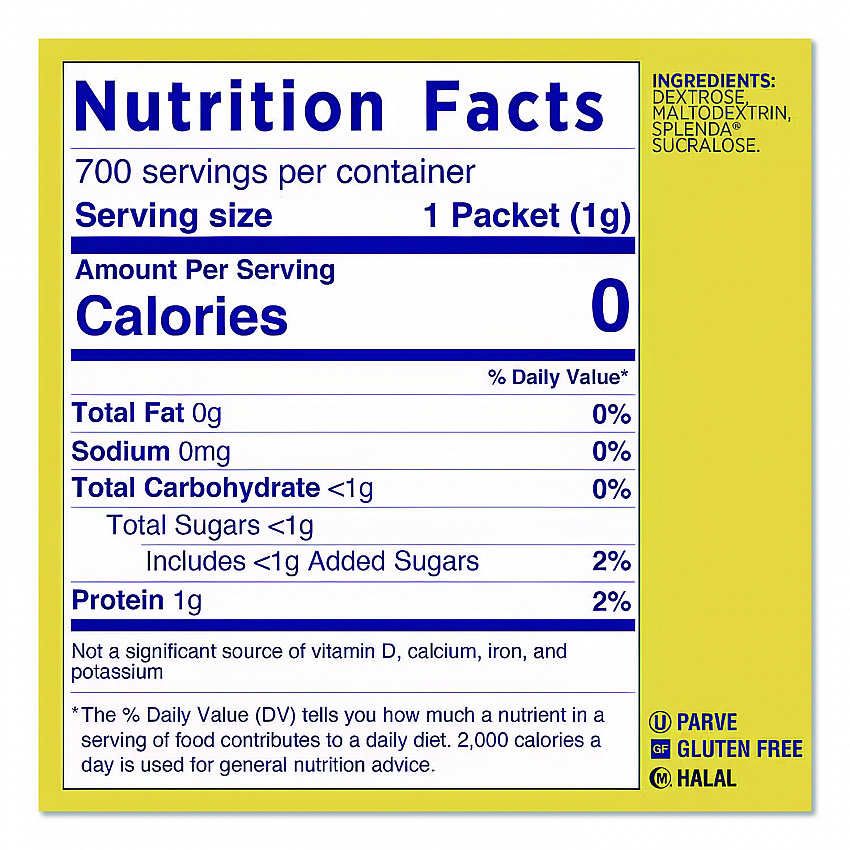 No Calorie Sweetener, 0.04 oz Packet, 2,000/Carton (MCN224137)