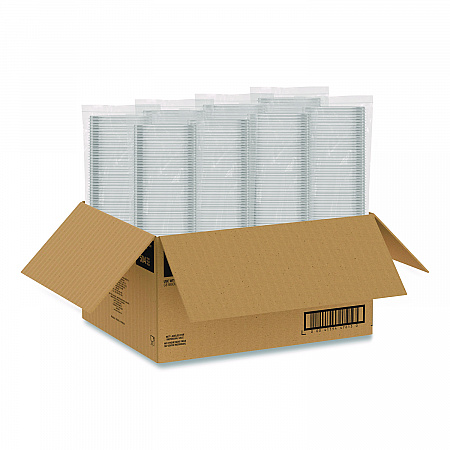 Square Plastic Bowls, 12 oz, 8.5 x 8.5 x 2.64, Clear, Plastic, 63 Bowls/Sleeve, 8 Sleeves/Carton (C12SB)