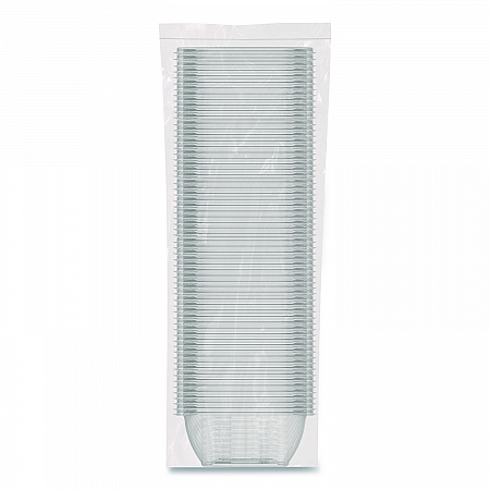 Square Plastic Bowls, 12 oz, 8.5 x 8.5 x 2.64, Clear, Plastic, 63 Bowls/Sleeve, 8 Sleeves/Carton (C12SB)