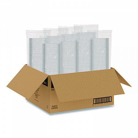 Square Plastic Bowls, 16 oz, 8.5 x 8.5 x 1.96, Clear, Plastic, 63 Bowls/Sleeve, 8 Sleeves/Carton (C16SB)