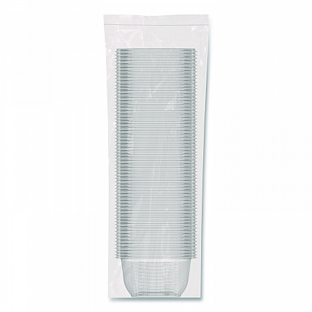 Square Plastic Bowls, 16 oz, 8.5 x 8.5 x 1.96, Clear, Plastic, 63 Bowls/Sleeve, 8 Sleeves/Carton (C16SB)