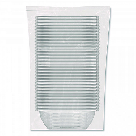 Square Plastic Bowls, 48 oz, 5 x 5 x 2.55, Clear, Plastic, 63 Bowls/Sleeve, 4 Sleeves/Carton (C48SB)