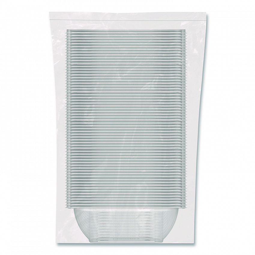 Square Plastic Bowls, 48 oz, 5 x 5 x 2.55, Clear, Plastic, 63 Bowls/Sleeve, 4 Sleeves/Carton (C48SB)