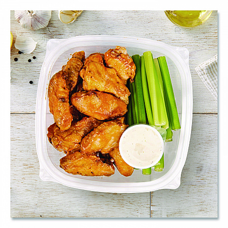 Square Plastic Bowls, 48 oz, 5 x 5 x 2.55, Clear, Plastic, 63 Bowls/Sleeve, 4 Sleeves/Carton (C48SB)