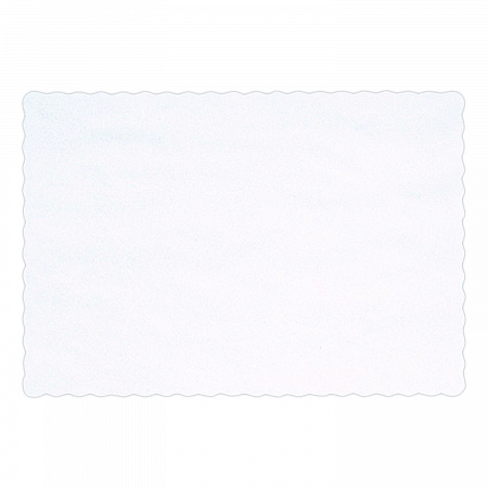 Placemats, Smooth Surface, Scalloped Edges, 13.5