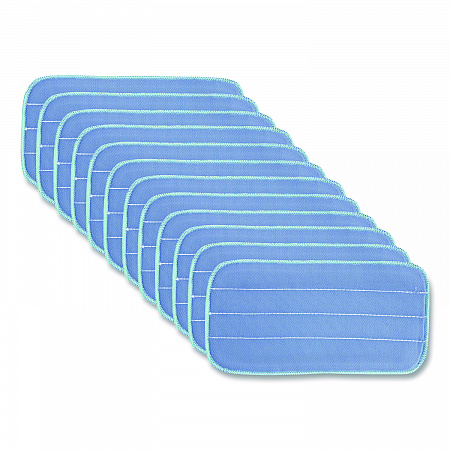 Microworks Flat Microfiber Specialty Pad, 11 x 5, Blue, Dozen (2504SPHMFP11)