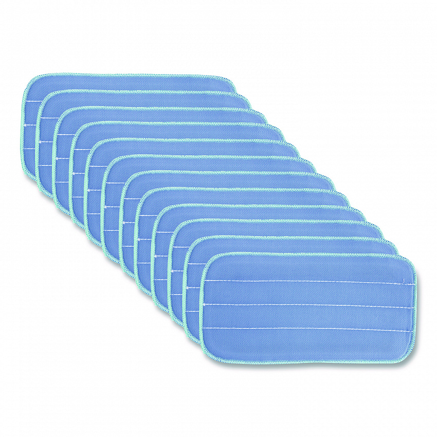 Microworks Flat Microfiber Specialty Pad, 11 x 5, Blue, Dozen (2504SPHMFP11)