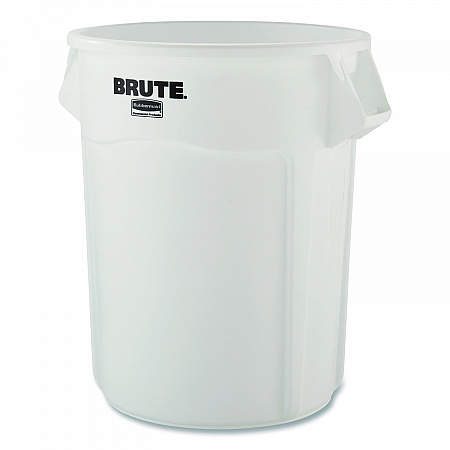 Brute Container, 44 gal, Plastic, White (1779740EA)