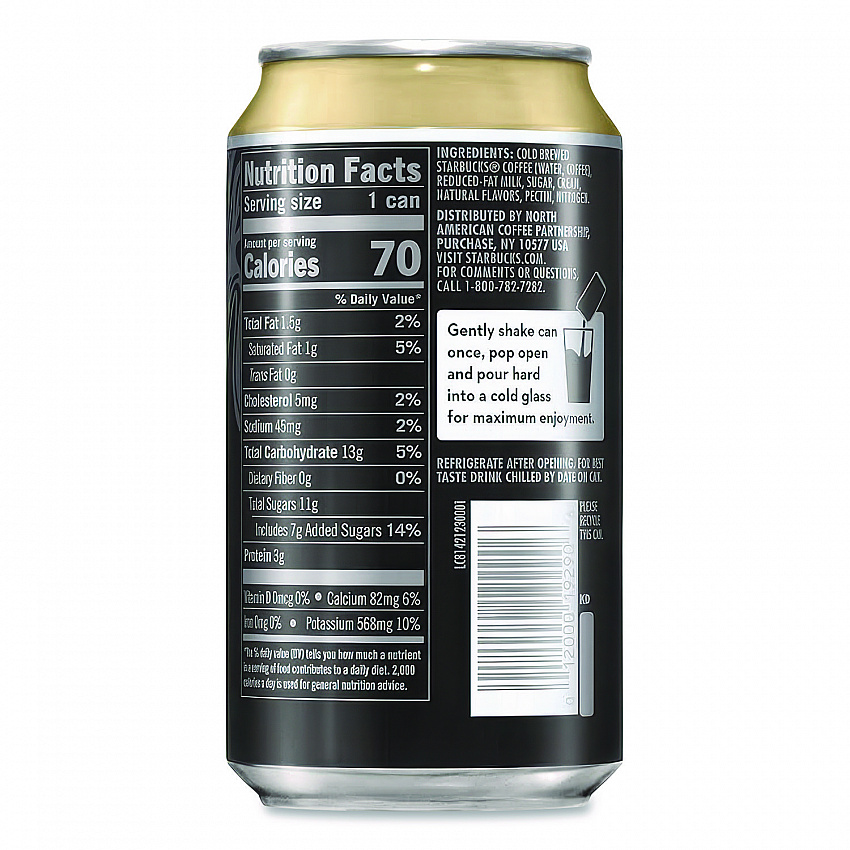 Nitro Cold Brew Coffee, Vanilla Sweet Cream, 9.6 oz Can, 12/Carton (PEP19290)