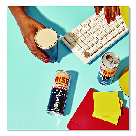 Nitro Cold Brew Latte, Original Black, 7 oz Can, 12/Carton (00043)