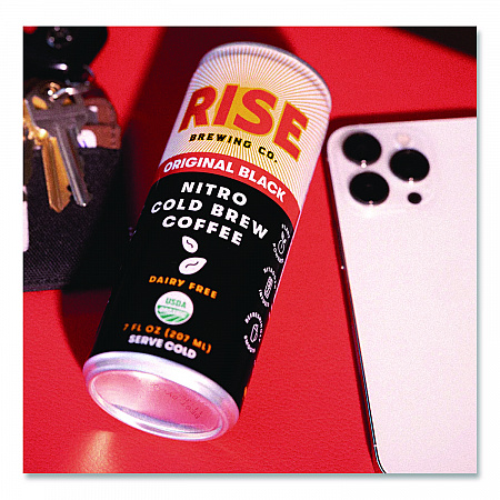 Nitro Cold Brew Latte, Original Black, 7 oz Can, 12/Carton (00043)