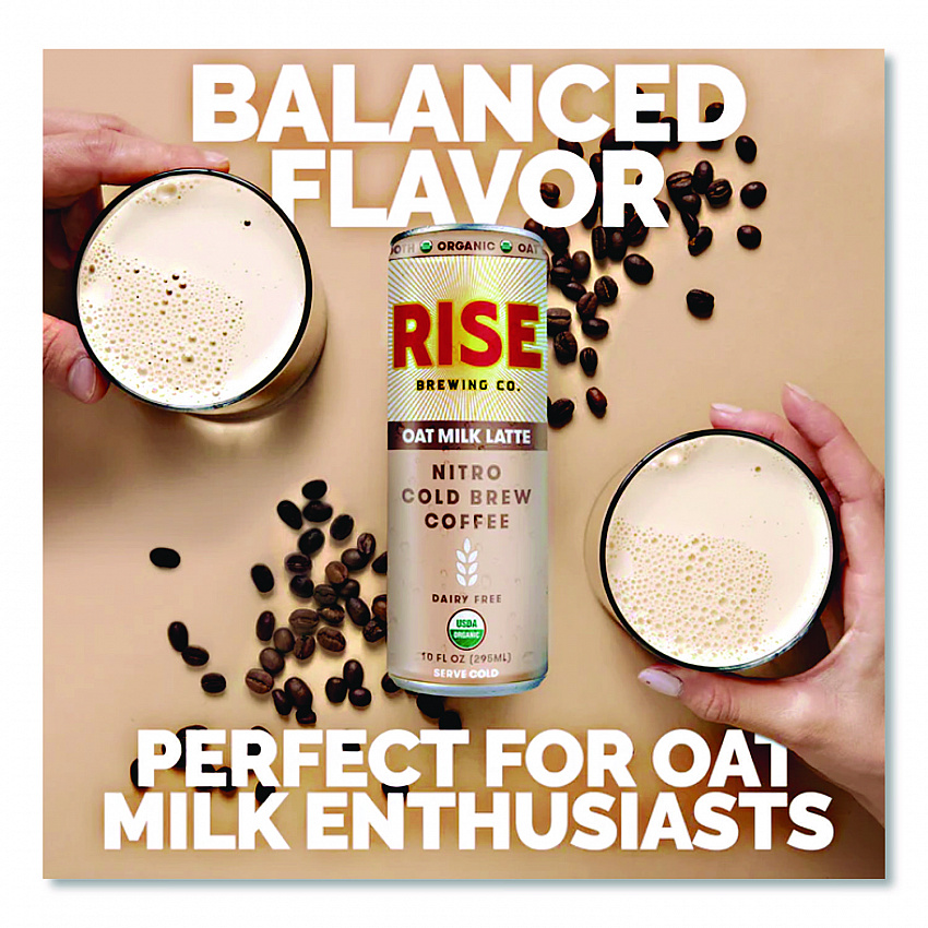 Nitro Cold Brew Latte, Oat Milk, 7 oz Can, 12/Carton (00045)