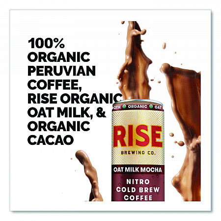 Nitro Cold Brew Latte, Oat Milk Mocha, 7 oz Can, 12/Carton (00049)