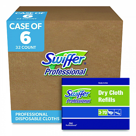 Dry Refill Cloths, 10.63 x 8, White, 32/Box, 6 Boxes/Carton (33407CT)