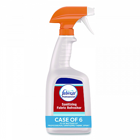 Professional Sanitizing Fabric Refresher, Light Scent, 32 oz Spray Bottle, 6/Carton (07309)