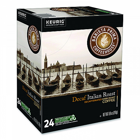 Decaf Italian Roast Coffee K-Cups, 24/Box, 4 Boxes/Carton (8506CT)