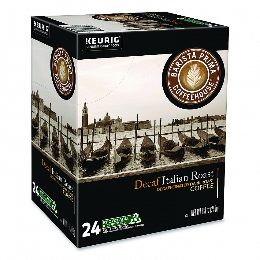 Decaf Italian Roast Coffee K-Cups, 24/Box, 4 Boxes/Carton (8506CT)