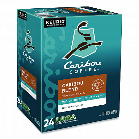 Caribou Blend Coffee K-Cups, 24/Box (6992)