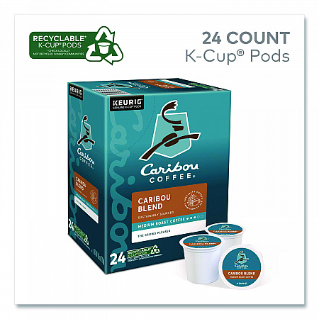 Caribou Blend Coffee K-Cups, 24/Box (6992)