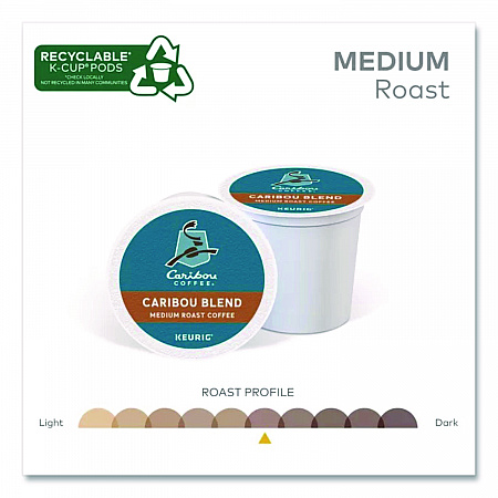 Caribou Blend Coffee K-Cups, 24/Box (6992)