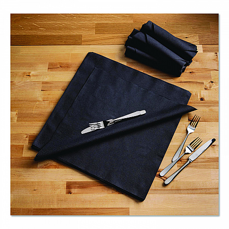 Airlaid Flat Pack Napkins, 16 x 16,  Black, 500/Carton (125070)