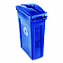 Slim Jim Single Stream Recycling Top for Slim Jim Containers, 12.1w x 21d x 2.75h, Blue (1788372)