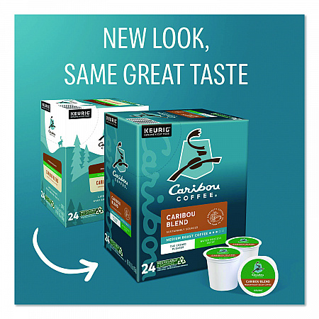 Caribou Blend Decaf Coffee K-Cups, 24/Box (6995)