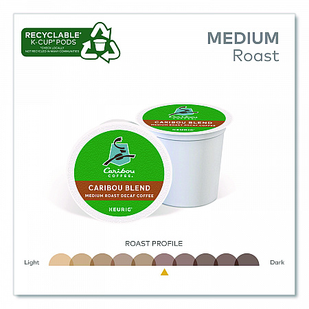 Caribou Blend Decaf Coffee K-Cups, 96/Carton (6995CT)
